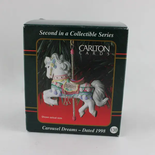 Carousel Dreams Carlton Cards 1998 Ornament 2nd in Series Carousel Horse