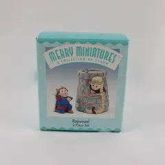 Vintage Hallmark Merry Miniatures Rapunzel 2 Piece Set Box 1998