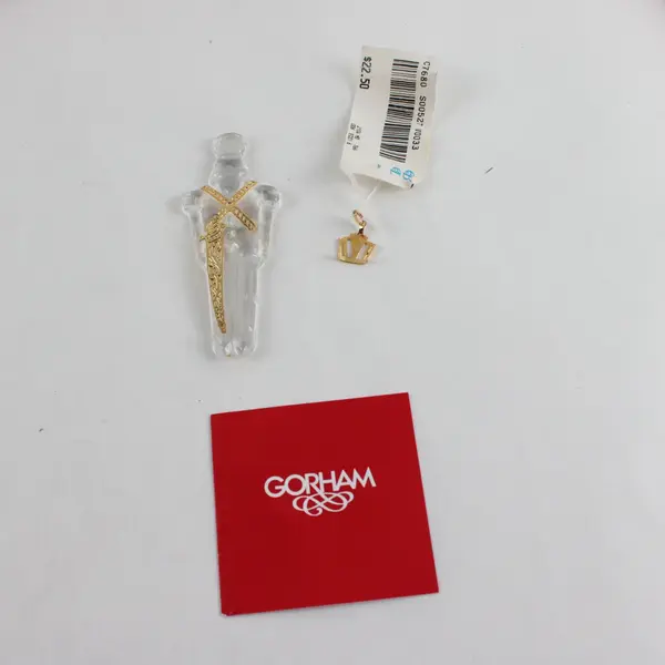 Gorham Crystal Toy Soldier Ornament Clear Holiday Collectible New