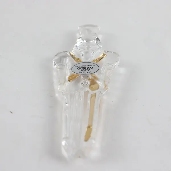 Gorham Crystal Toy Soldier Ornament Clear Holiday Collectible New