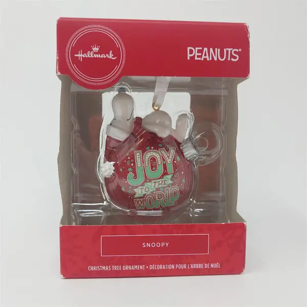 Hallmark Peanuts Snoopy Joy To The World Christmas Ornament NIB