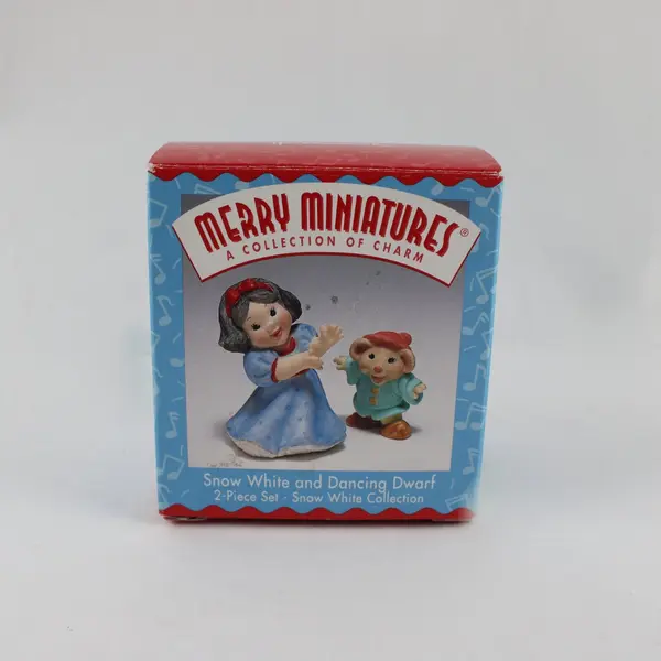 Hallmark Merry Miniatures Snow White & Dancing Dwarf Figurines Set of 2
