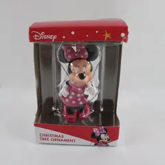 Disney Minnie Mouse Pink Polka Dot Christmas Ornament New w/ Box