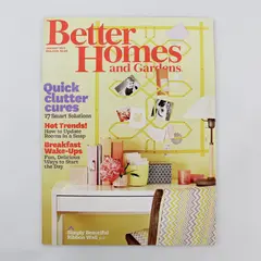 Single Issue Better Homes and Gardens Jan 2013 Featuring Quick Clutter Cures 