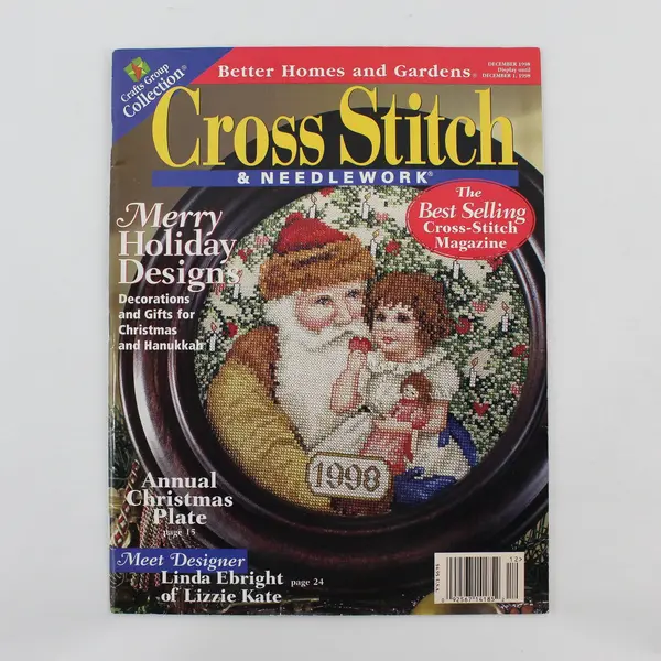 VTG Better Homes and Gardens Cross Stitch & Needlework Magazine Dec 1998 Good
