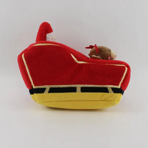 ZippyPaws Holiday Burrow Santa's Sleigh Plush Dog Toy