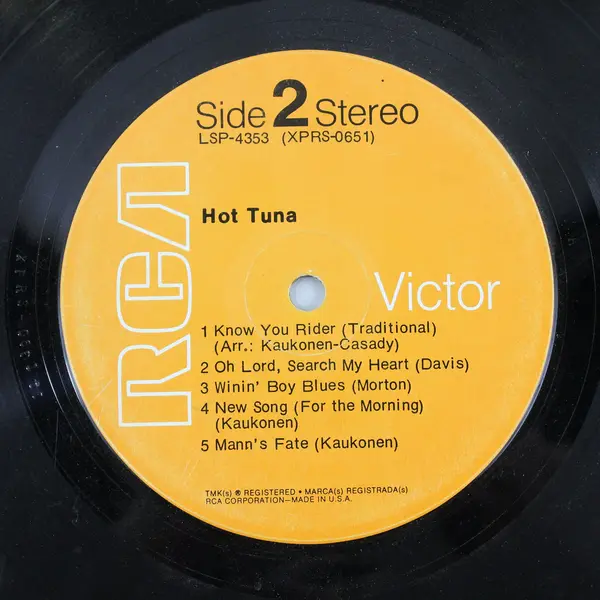 Hot Tuna LP RCA Victor LSP-4353 1970 Blues Rock Vinyl Record