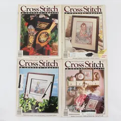 Lot of 4 Vintage 1990 Cross Stitch & Country Crafts Magazines Good