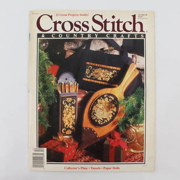Lot of 4 Vintage 1990 Cross Stitch & Country Crafts Magazines Good