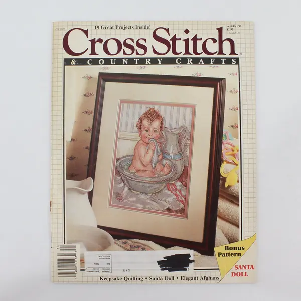 Lot of 4 Vintage 1990 Cross Stitch & Country Crafts Magazines Good