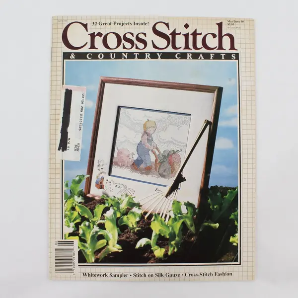 Lot of 4 Vintage 1990 Cross Stitch & Country Crafts Magazines Good