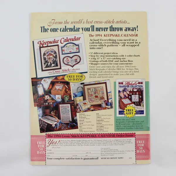 Single VTG July/Aug 1993 8th Anniversary Issue Cross Stitch & Country Crafts Mag