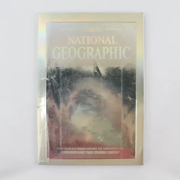 Vintage Dec 1988 National Geographic Issue Featuring 3-D Cover Can We Save Earth