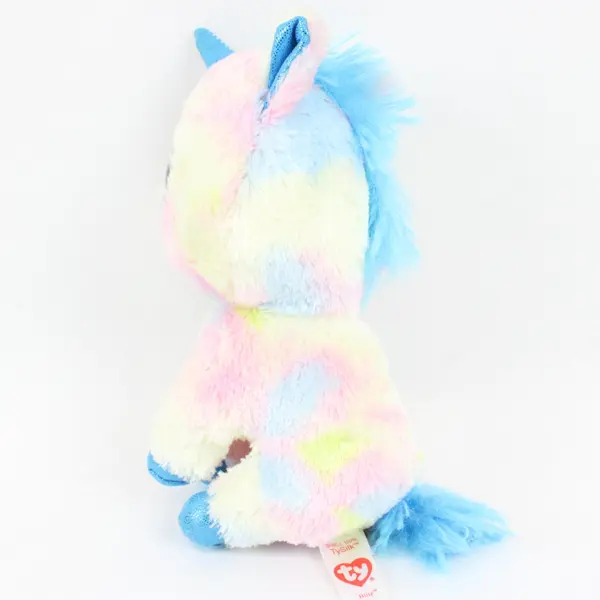 Ty Beanie Boos Blitz Tie Dye Unicorn Plush 9in Pre-Owned