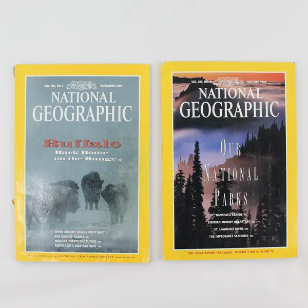 Lot of 6 Vintage 1994 National Geographic Magazines Mar May June July Oct Nov