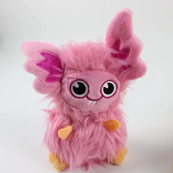 Lot of 2 Plush House Monsters Lukilab Pink Monster & Golden Teddy Bear