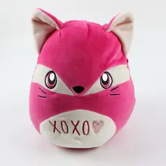 Squishmallow Fern Hot Pink Valentine Fox XOXO Heart Plush 9in