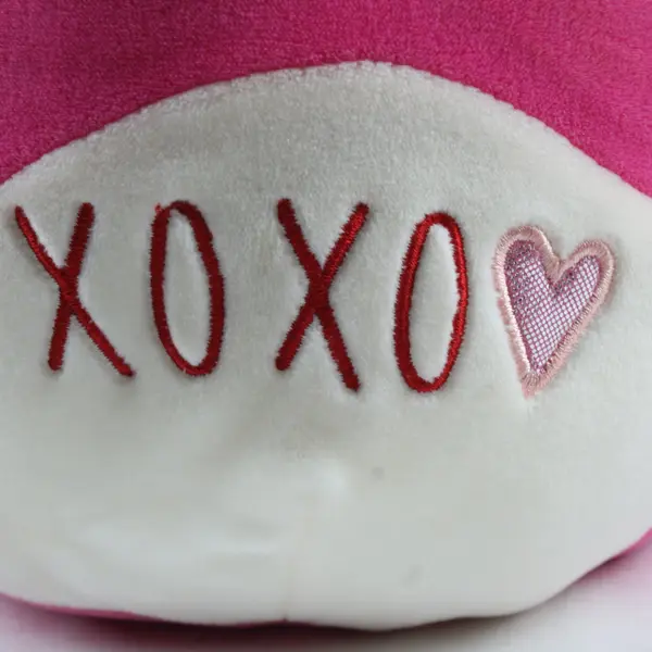 Squishmallow Fern Hot Pink Valentine Fox XOXO Heart Plush 9in