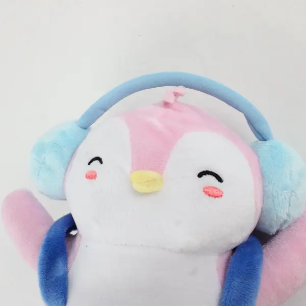 Pudgy Penguin Plush Blue Ear Muffs Collectible Winter Stuffed Animal Toy