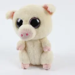 Ty Beanie Boos Piggley Pig Cream Pink Accents Plush 2017