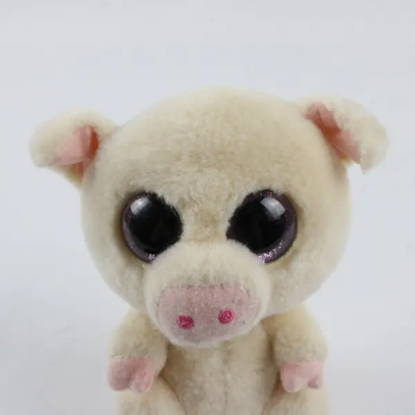 Ty Beanie Boos Piggley Pig Cream Pink Accents Plush 2017