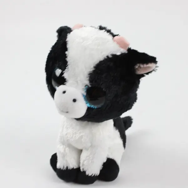 TY Beanie Boos Butter Cow Black White Plush 6in No Ear Tag