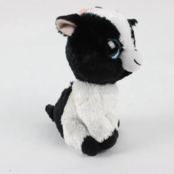 TY Beanie Boos Butter Cow Black White Plush 6in No Ear Tag