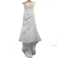 Romantica White Long Train Strapless Wedding Dress Women's Size 8 FLAWED
