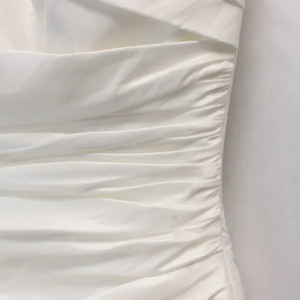 Romantica White Long Train Strapless Wedding Dress Women's Size 8 FLAWED