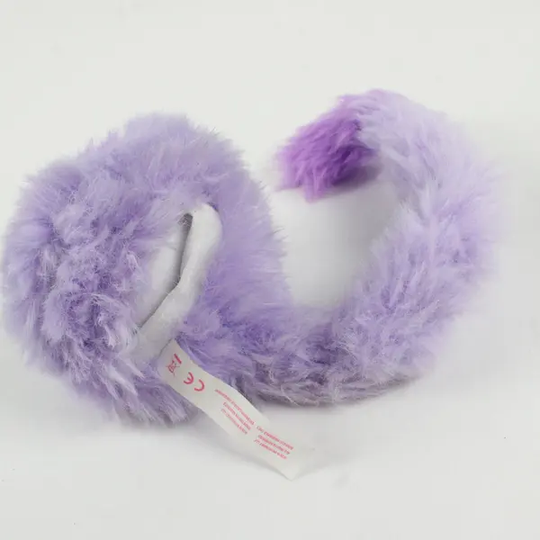 Lot of 2 Used Small Plush Stuffed Animals Blue Spotted Frog Purple Cat