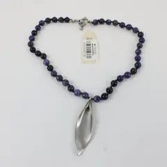 NWT Reaction Kenneth Cole Sodalite Beaded Pendant Necklace 17"