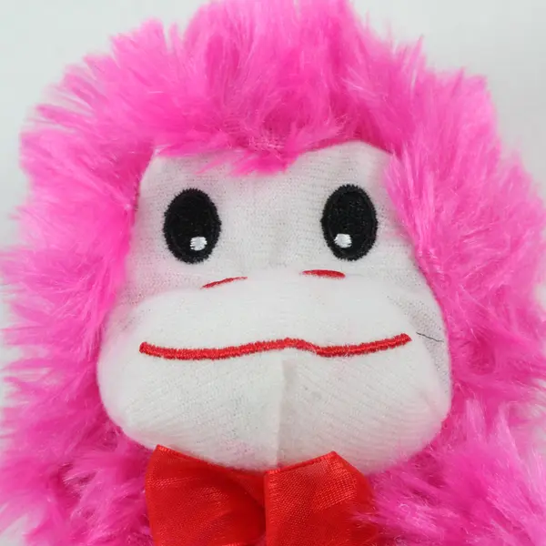 Pink White Fluffy Monkey Plush Stuffed Animal Soft Cuddly Toy