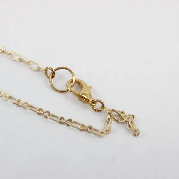 Gold-Tone Blue Druzy-Style Whimsigoth Boho Pendant Necklace 23 in