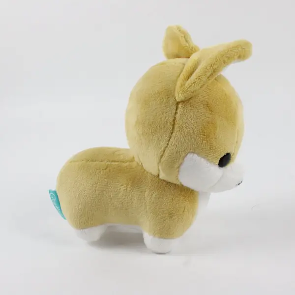 Bellzi Corgi Plush Light Tan White Mini Stuffed Toy 6in