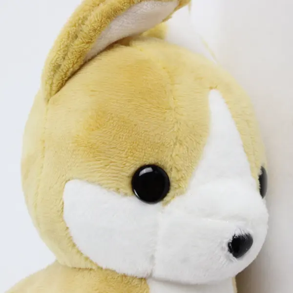 Bellzi Corgi Plush Light Tan White Mini Stuffed Toy 6in