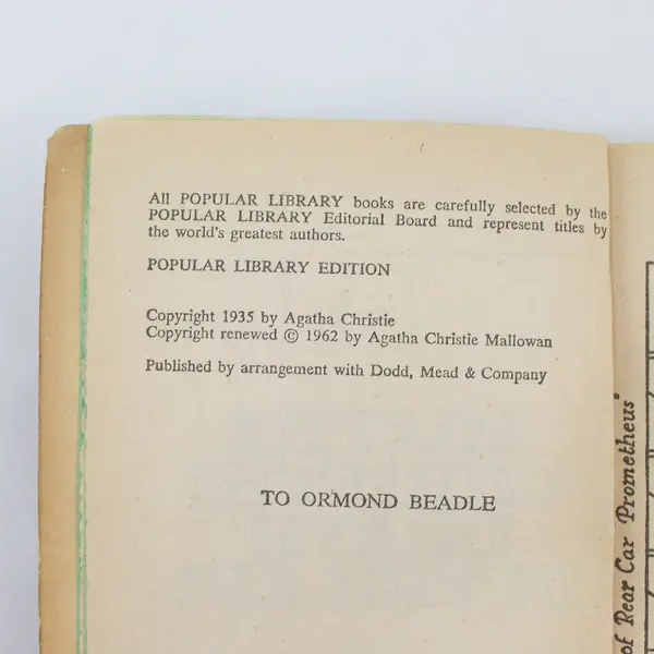 VTG Agatha Christie Death in the Air Hercule Poirot Mystery 1962 Paperback Good