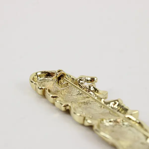 Vintage AJC Cat Trio Gold-Tone Brooch 3"