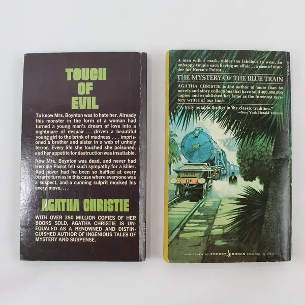 Lot of 2 1971 Agatha Christie Hercule Poirot Appointment With Death Blue Train