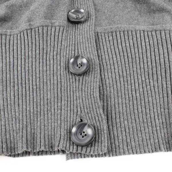 Anne Klein Gray 3/4-Sleeve Button-Front Cardigan Women's Medium