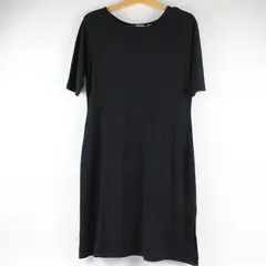 Merona Women's Solid Black Half Sleeve Knee Length Dress L
