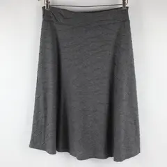 Larry Levine Gray Textured A-Line Midi Skirt Women's Small