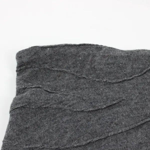 Larry Levine Gray Textured A-Line Midi Skirt Women's Small