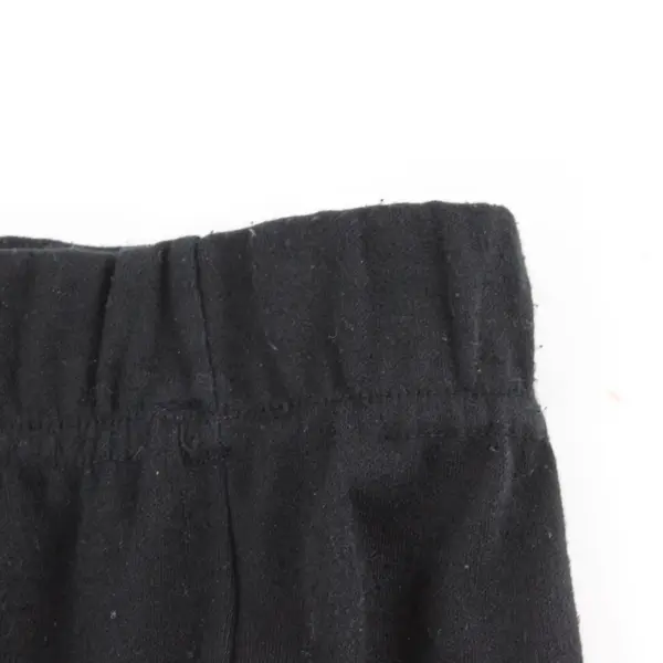 Le Creme Solid Black A-Line Midi Skirt Women's Small