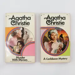 Lot of 2 Vintage 1973 Agatha Christie Novels Jane Marple Mystery Paperback
