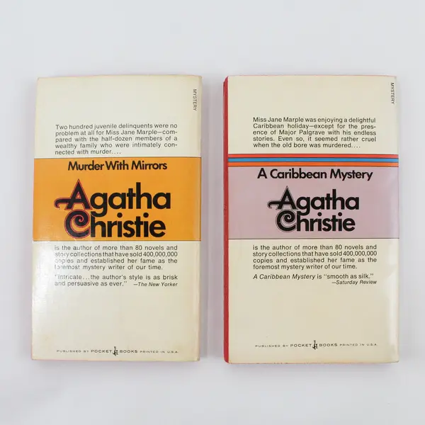Lot of 2 Vintage 1973 Agatha Christie Novels Jane Marple Mystery Paperback