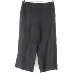Coldwater Creek Black Linen Blend Culottes Women's Size 8