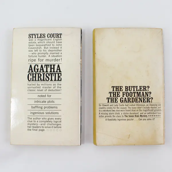 2 Vintage Agatha Christie Books Mysterious Affair at Styles Seven Dials Mystery