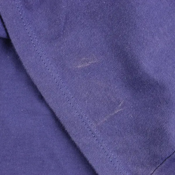 Hanes Solid Blue Color Long Sleeve Shirt 100% Cotton Womens Size M