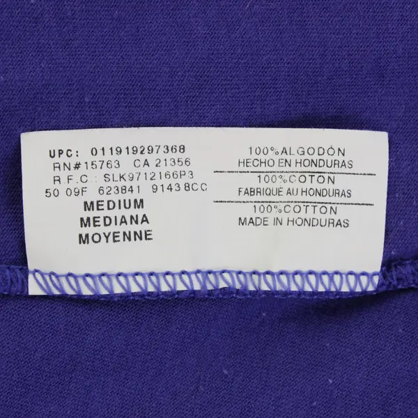 Hanes Solid Blue Color Long Sleeve Shirt 100% Cotton Womens Size M