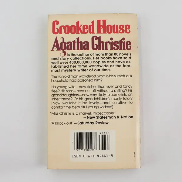 Agatha Christie Crooked House Pocket Books Paperback Reprint